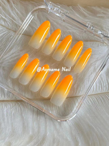 ORANGE JUICE-PRESS-ON NAILS